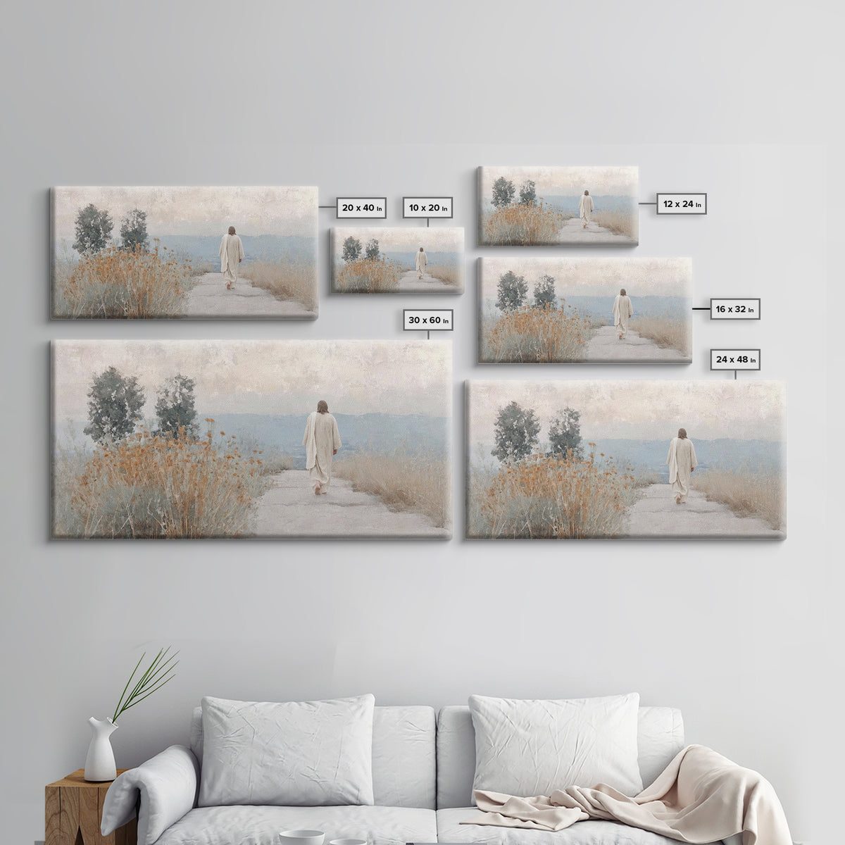 Horizon Of Peace | Framed Canvas Print | Christian Art Canvas | Jesus Painting | Christian Decor | Christmas Art