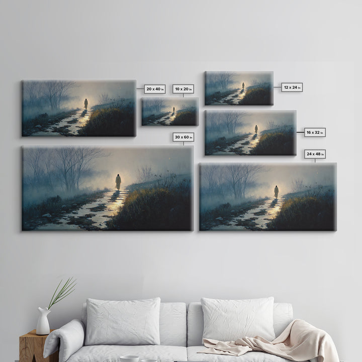 Winter’s Gentle Way, Framed Canvas Print, Christian Art Canvas, Christian Wall Art, Jesus Painting, Christian Art Gift