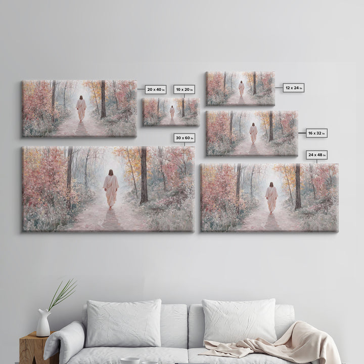 Soft Heavenly Road | Framed Canvas Print | Christian Art Canvas | Jesus Painting | Christian Wall Art | Christian Decor