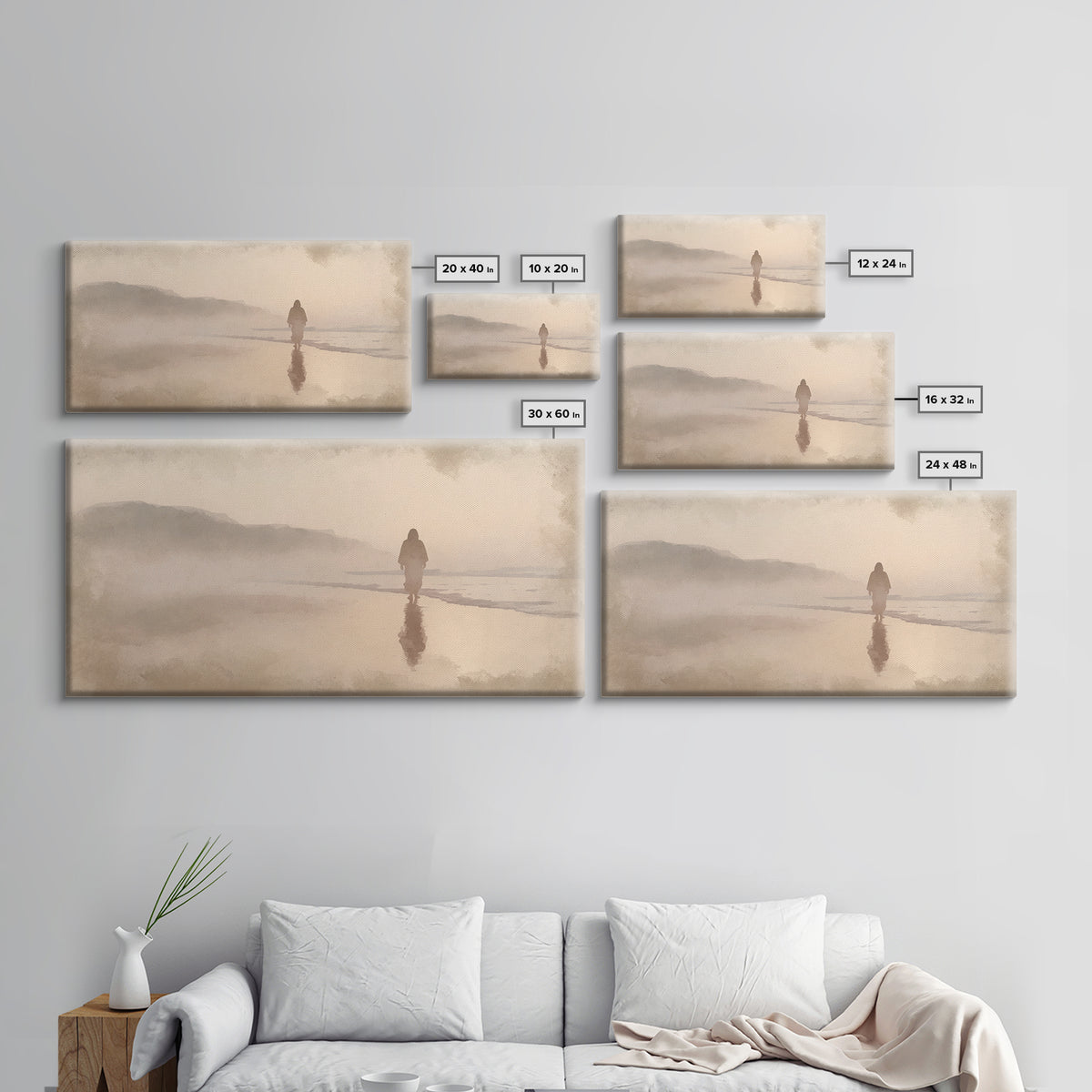 Calm Redeemer – Framed Canvas Print – Christian Art Canvas – Christian Wall Art – Jesus Painting – Christian Christmas Art – Moody Christia