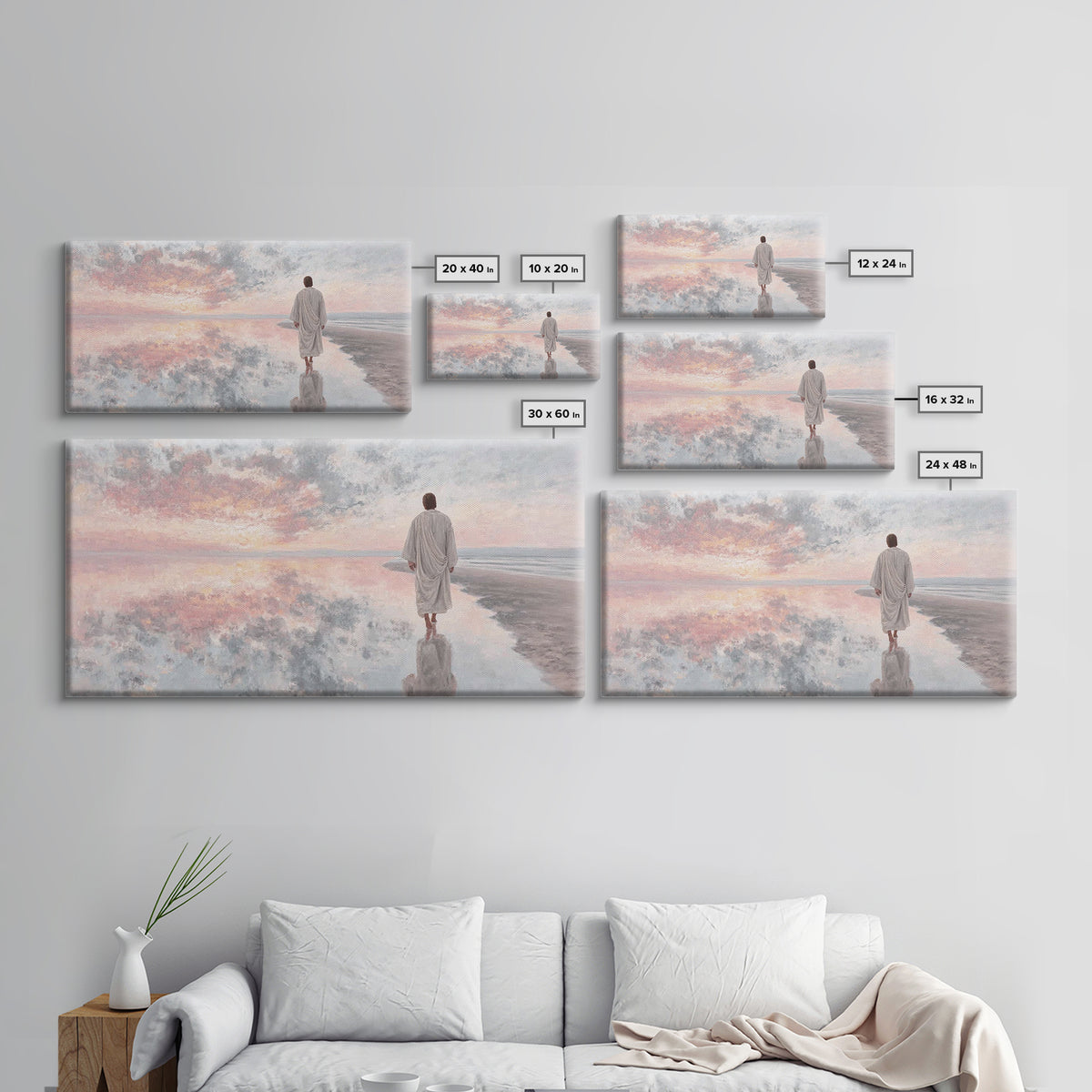 River Of Light – Framed Canvas Print – Christian Wall Art – Christian Art Canvas – Large Christian Art – Jesus Painting – Christmas Art