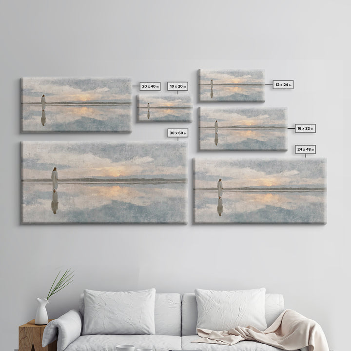 Evening Promise – Framed Canvas Print – Christian Art Canvas – Christian Painting – Jesus Painting – Christmas Art – Christian Wall Art