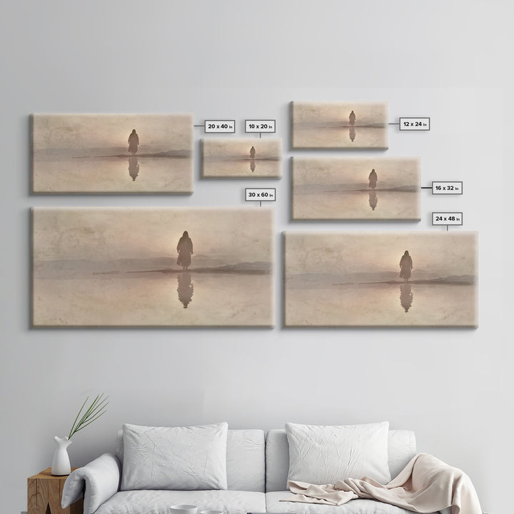 Desert Dawn – Framed Canvas Print – Christian Wall Art – Christian Art Canvas – Jesus Painting – Modern Christian Art – Christmas Art Print
