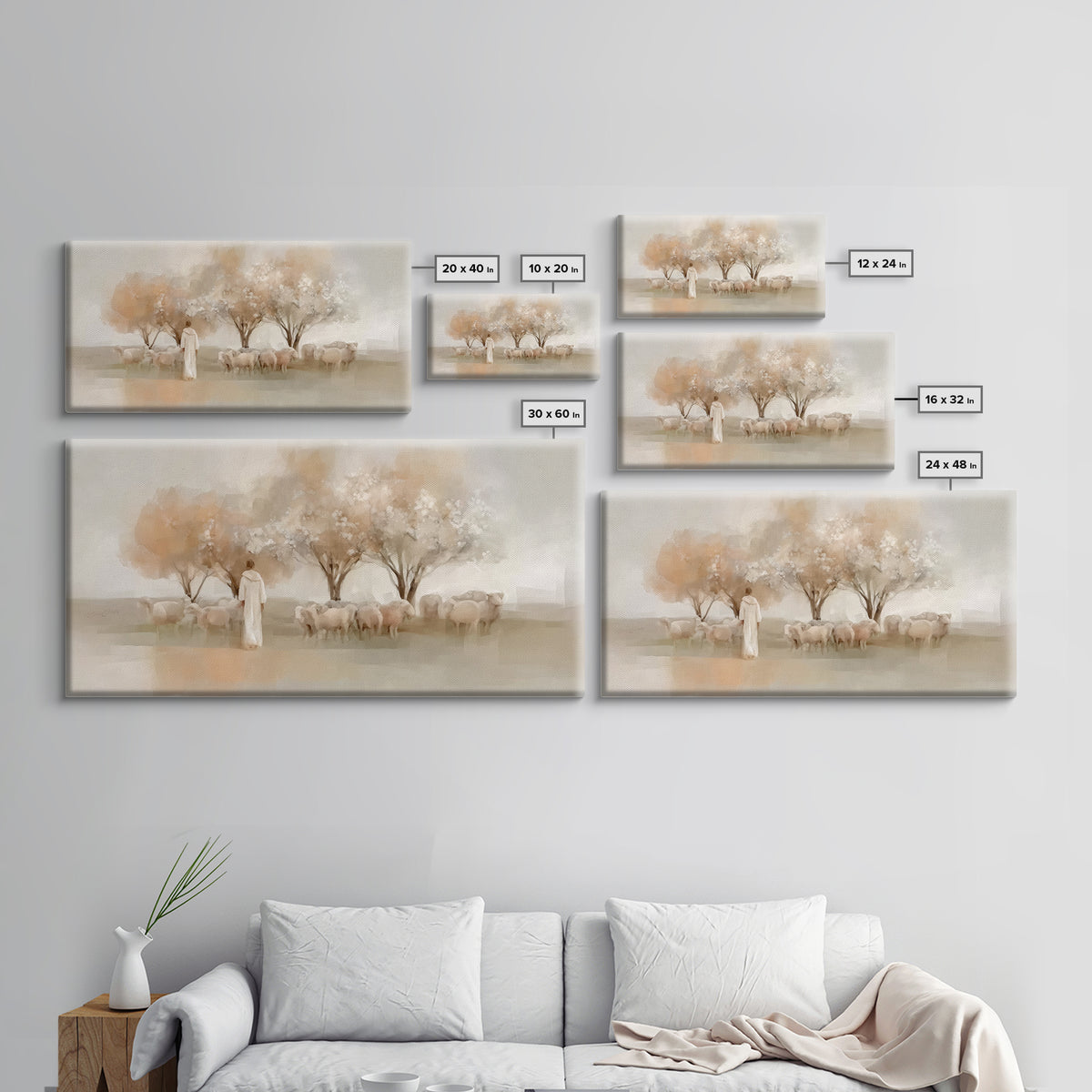 Pasture Bloom – Framed Canvas Print – Christian Wall Art – Christian Art Canvas – Christian Painting – Subtle Christian Paintings – Christi