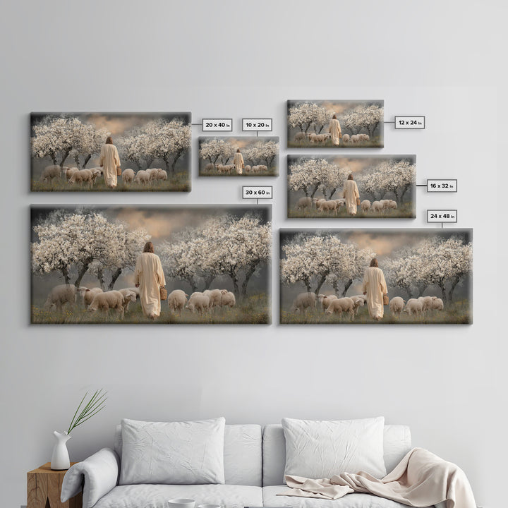 Orchard Guardian – Framed Canvas Print – Christian Art Canvas – Jesus Painting – Christian Wall Art – Moody Christian Art – Christian Art G