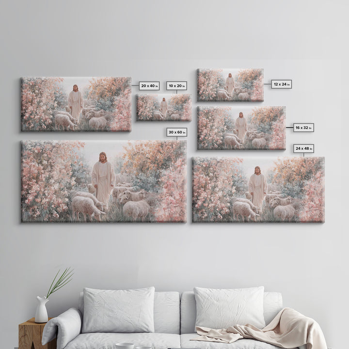 Blossoms Of Grace – Framed Canvas Print – Christian Wall Art – Jesus Painting – Christian Decor – Christian Art Canvas – Christmas Art