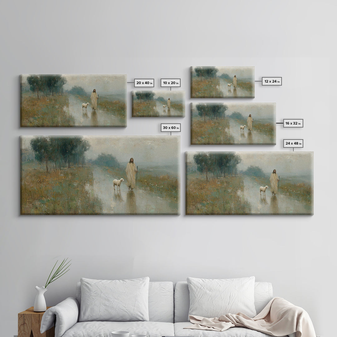 Morning Path Grace – Framed Canvas Print – Christian Wall Art – Jesus Painting – Christian Art Canvas – Christian Decor – Christian Art