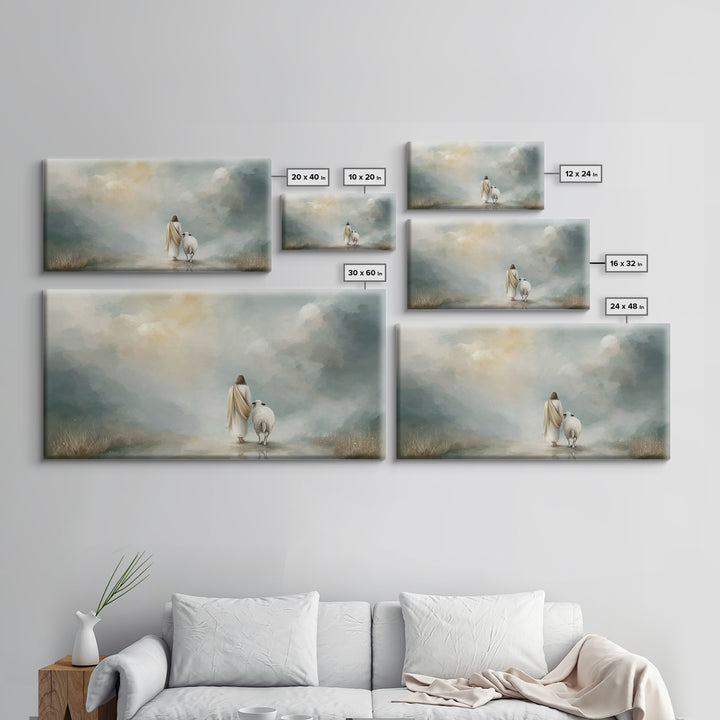 Heaven’s Quiet Walk, Framed Canvas Print, Christian Art Canvas, Jesus Painting, Christian Wall Art, Christian Decor, Christian Gift Ideas