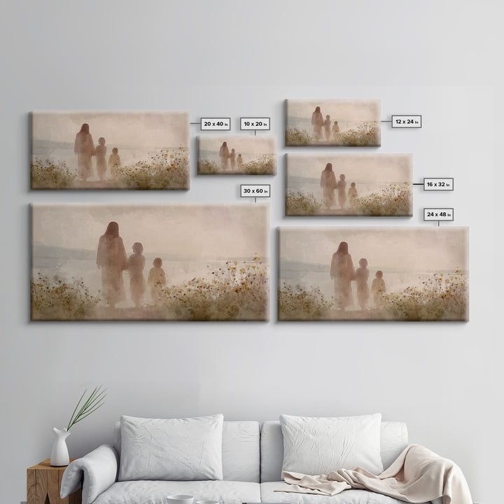 Blossoms By The Sea | Framed Canvas Print | Christian Decor | Christian Art Canvas | Jesus Painting | Christian Art | Christian Wall Art