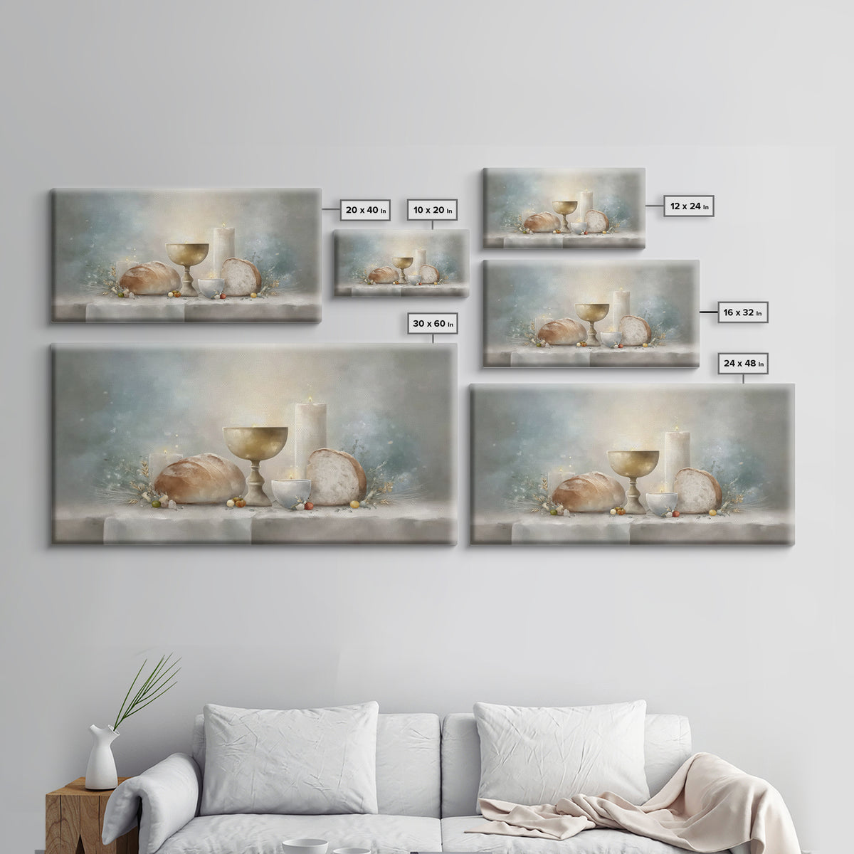 Holy Supper Glow | Framed Canvas Print | Christian Art Canvas | Christian Wall Art | Christmas Art Prints | Christian Christmas Decor | Chr