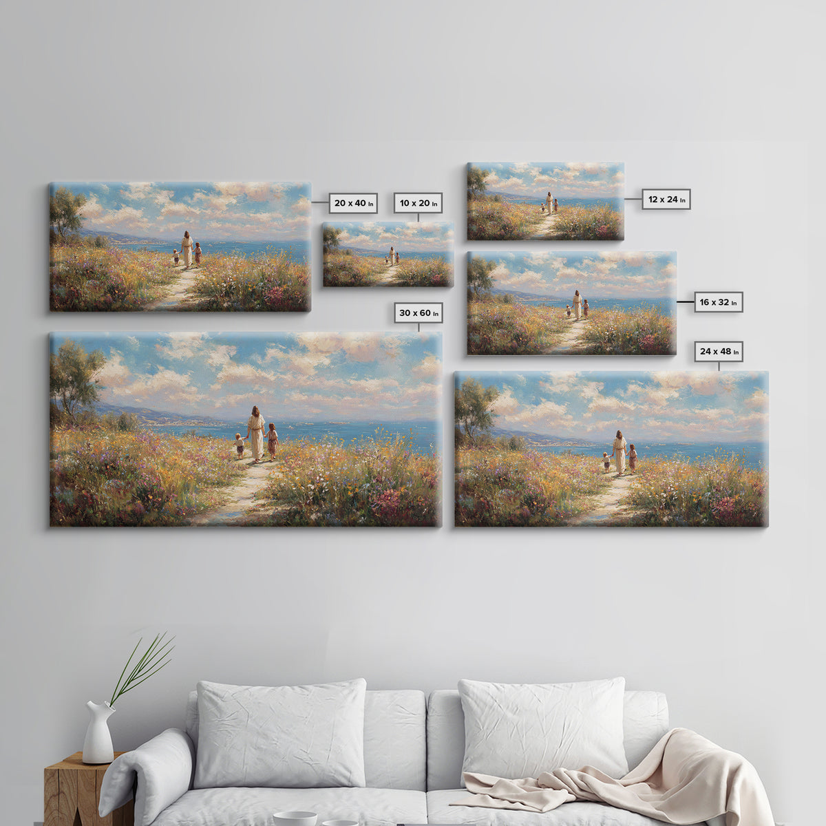 Fields Of Mercy – Framed Canvas Print – Christian Wall Art – Jesus Painting – Christian Art Canvas – Christian Gift Ideas – Christmas Art