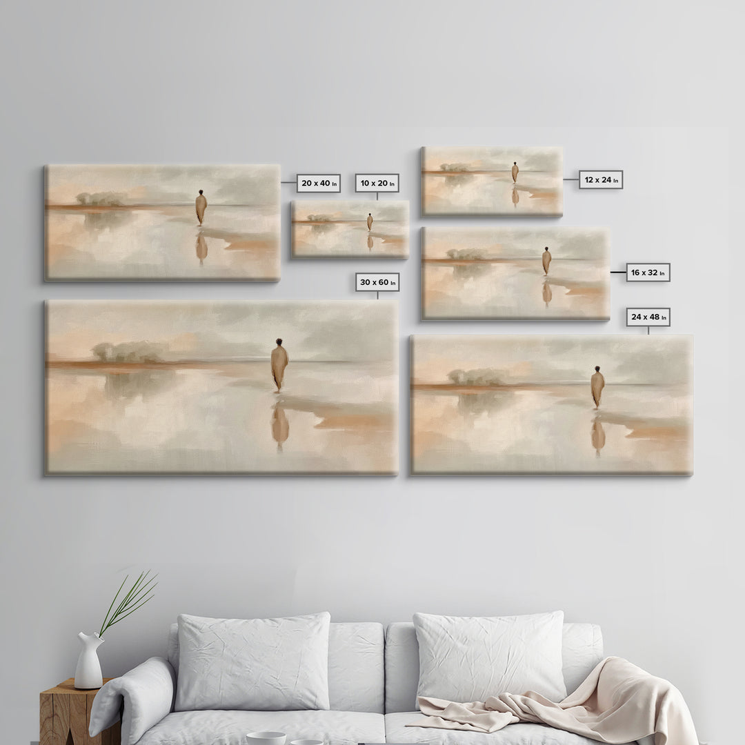 Gentle Spirit Trail | Framed Canvas Print | Christian Art Canvas | Christian Wall Art | Jesus Painting | Christian Gift Ideas | Christmas A
