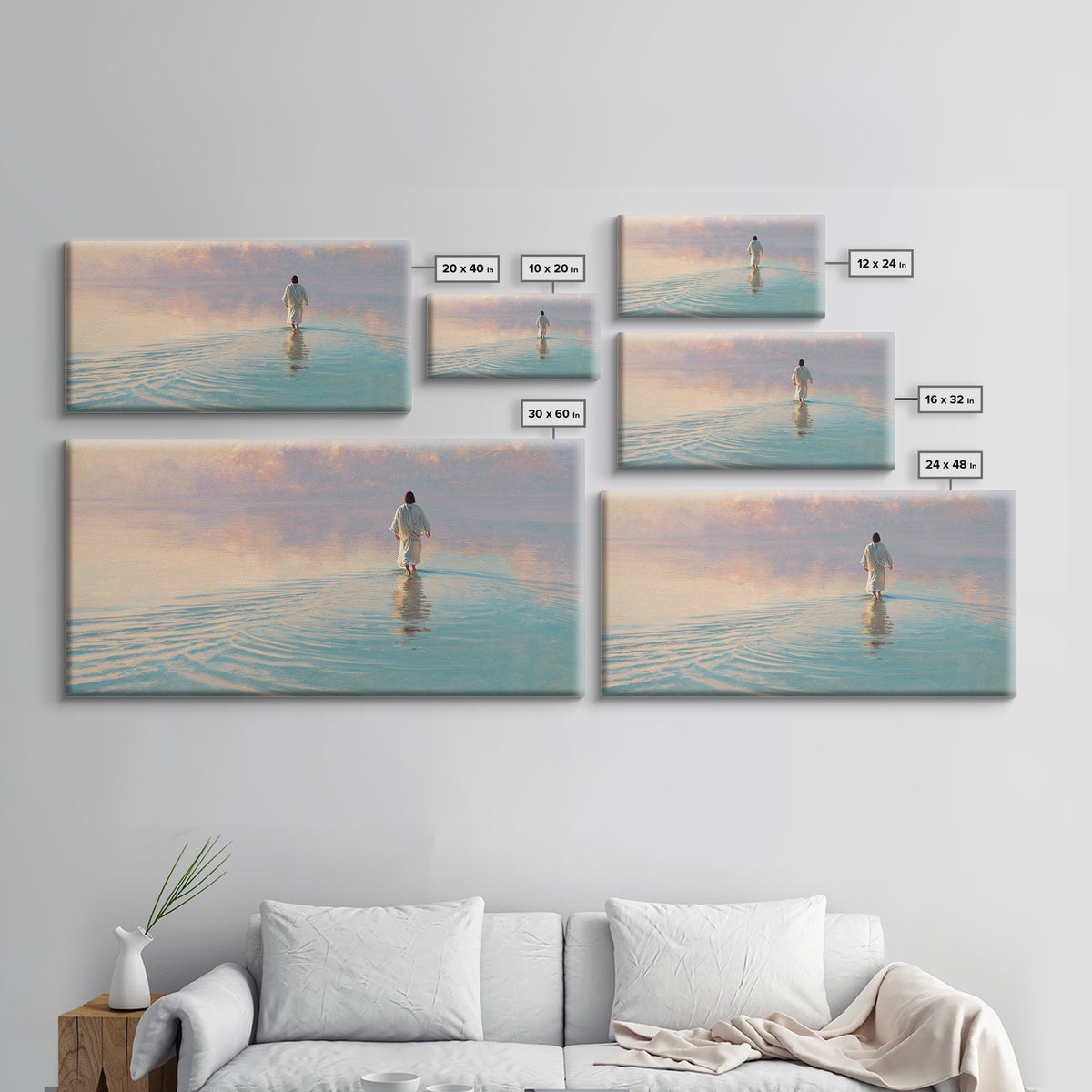 Dawn Of Mercy – Framed Canvas Print – Christian Wall Art – Christian Art Canvas – Jesus Painting – Christian Christmas Art – Christmas Art