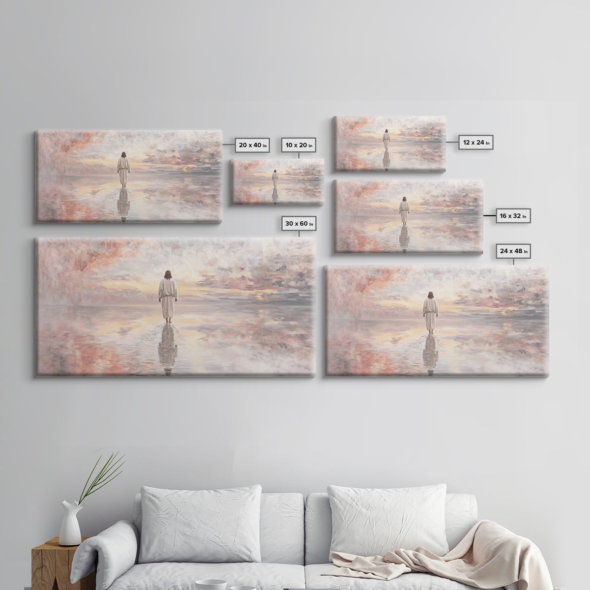 Pathway Of Hope – Framed Canvas Print – Jesus Painting – Christian Wall Art – Christian Christmas Art – Christian Art Canvas – Christmas Ar