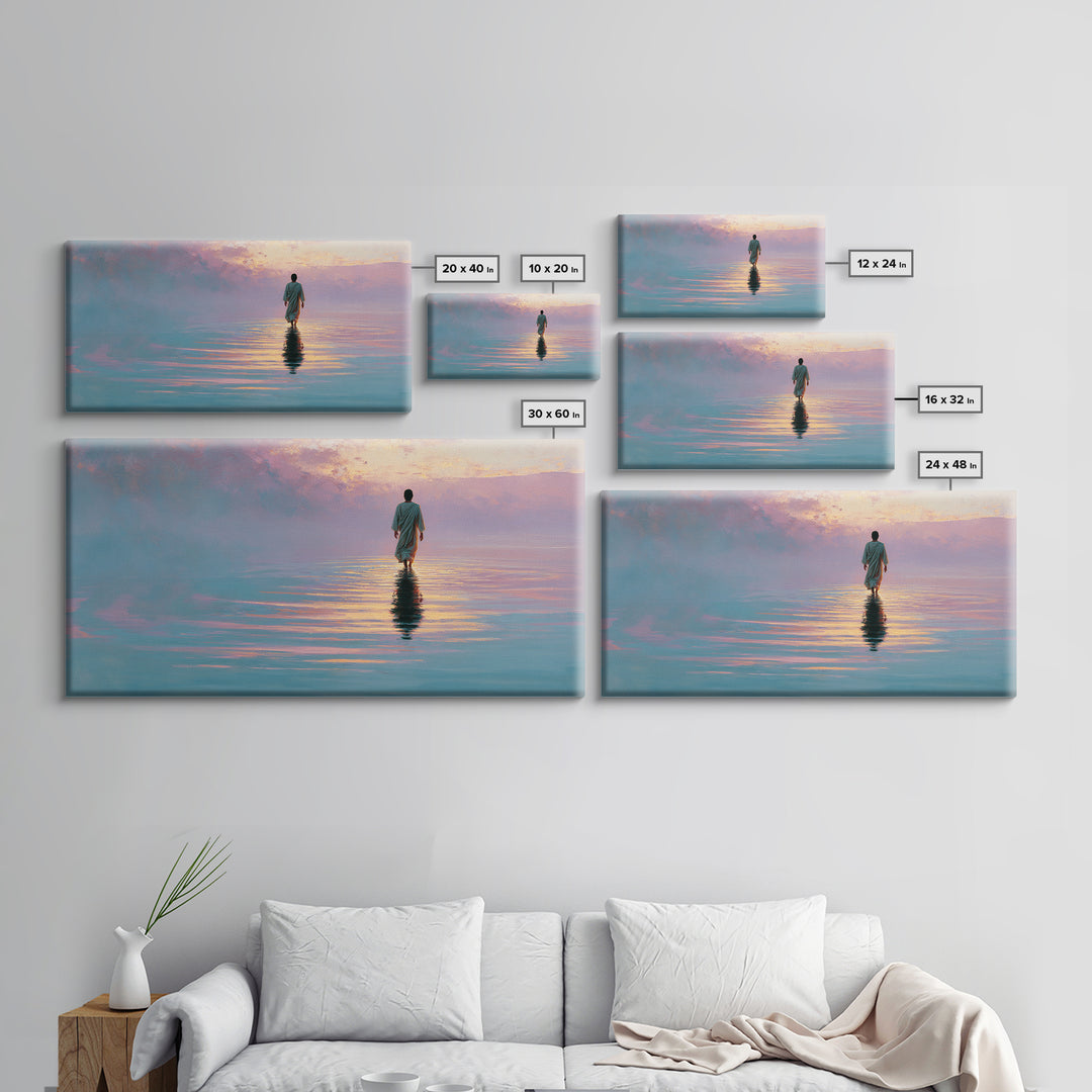 Fields Of Grace – Framed Canvas Print – Christian Wall Art – Christmas Art – Christian Art Canvas – Christian Christmas Art – Jesus Paintin