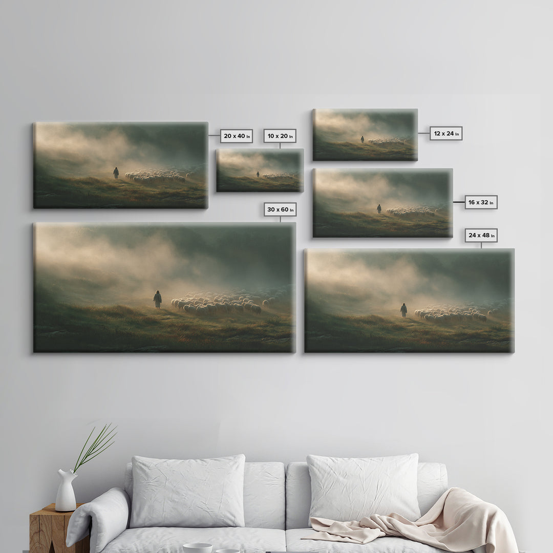 Verdant Promise Way – Framed Canvas Print – Christian Art – Christian Christmas Art – Jesus Painting – Christian Art Canvas – Gift Ideas
