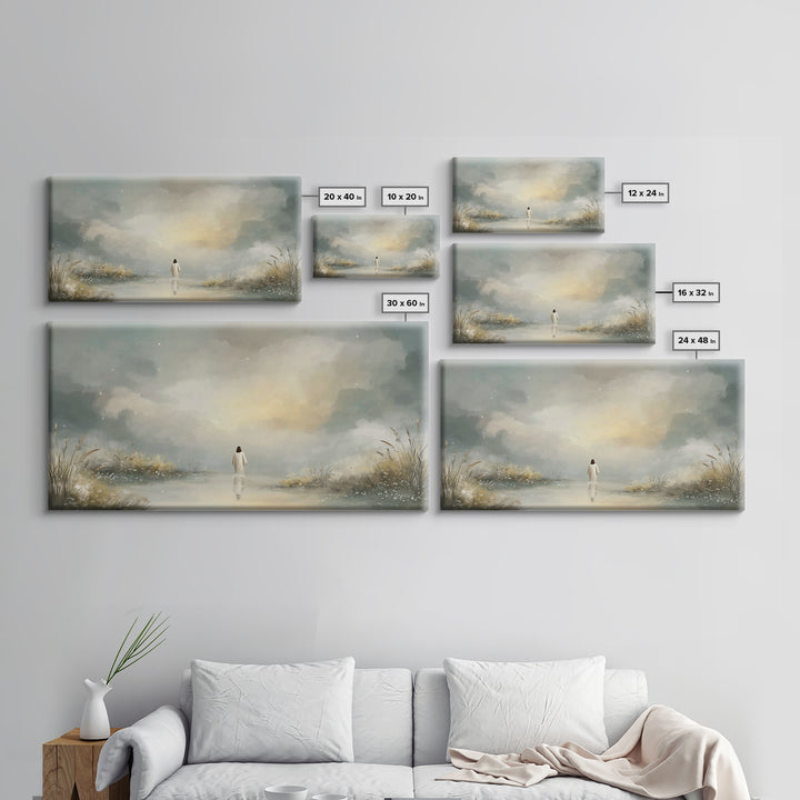 Heavenly Path | Framed Canvas Print | Christian Wall Art | Jesus Painting | Christmas Art | Christian Decor | Large Christian Art | Faith A