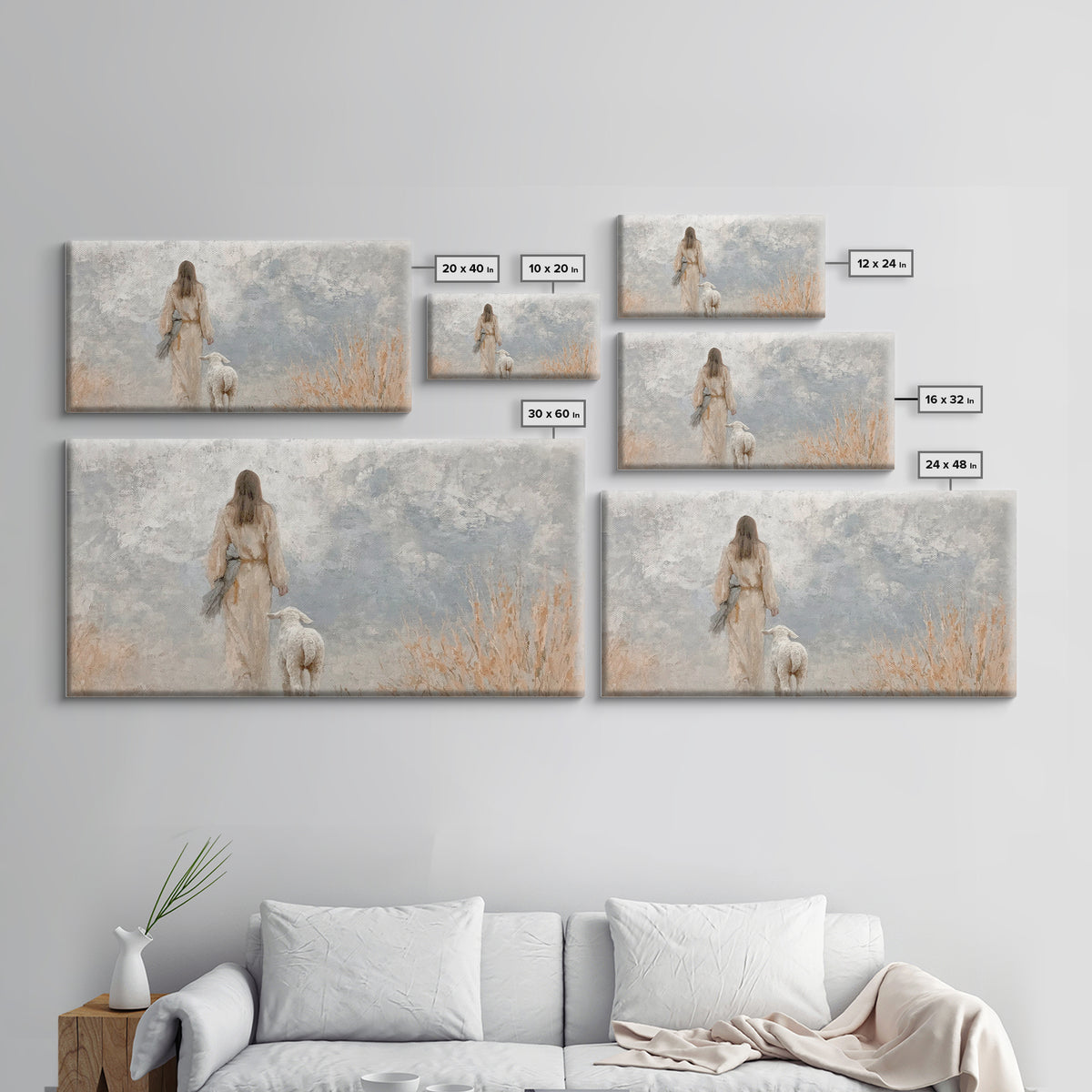 Shepherd's Road | Framed Canvas Print | Christian Art | Jesus Canvas Art | Christmas Wall Art | Christian Painting | Holiday Art
