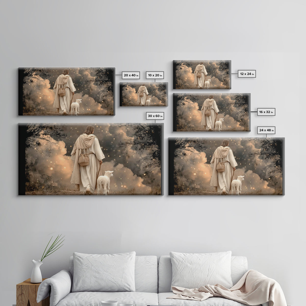 Starfield Journey, Framed Canvas Print, Christian Wall Art, Jesus Painting, Christian Art Canvas, Christmas Art Prints, Christian Gift Idea