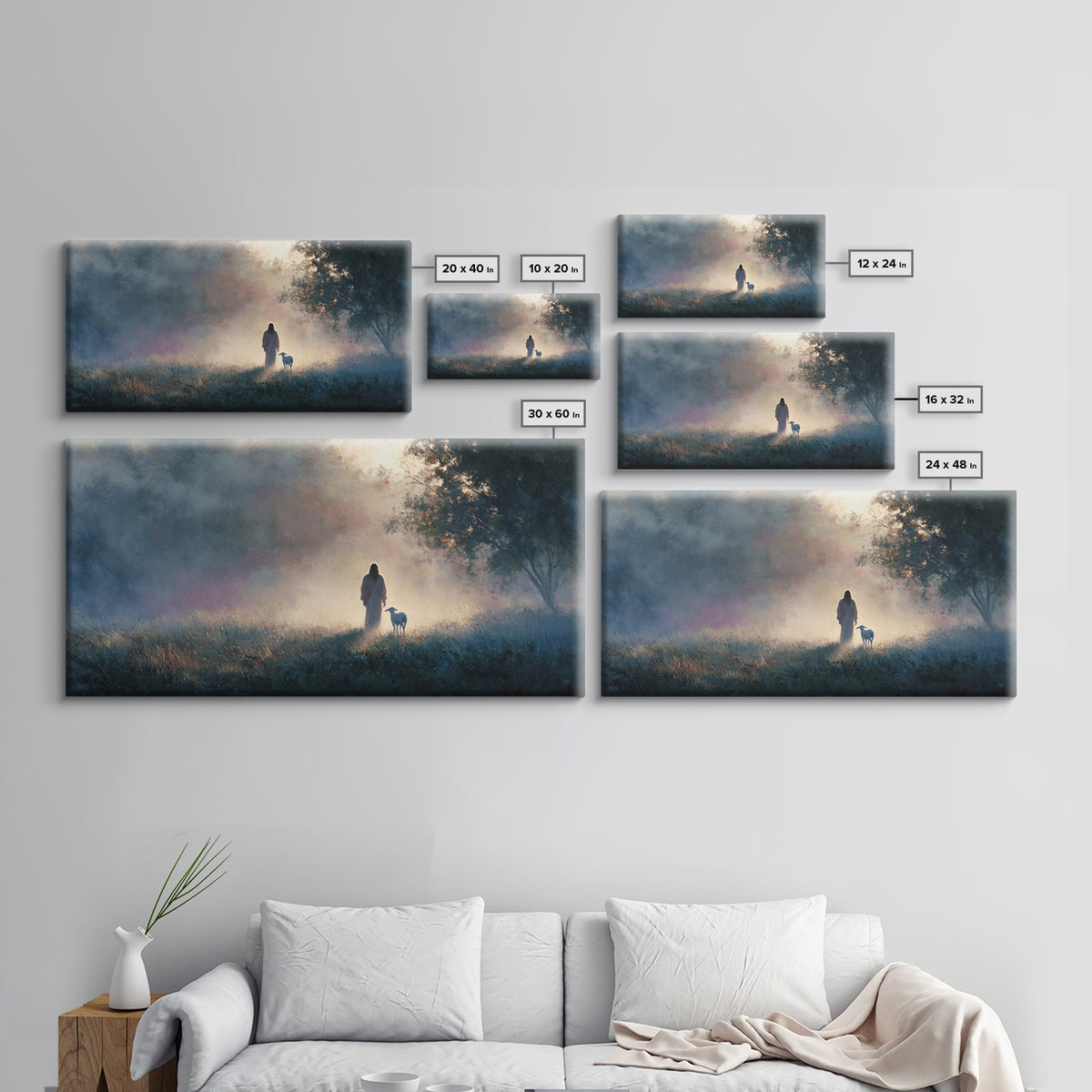 Dawn Of Grace | Framed Canvas Print | Christian Art | Christian Wall Art | Jesus Painting | Christian Christmas Art | Christian Canvas Art