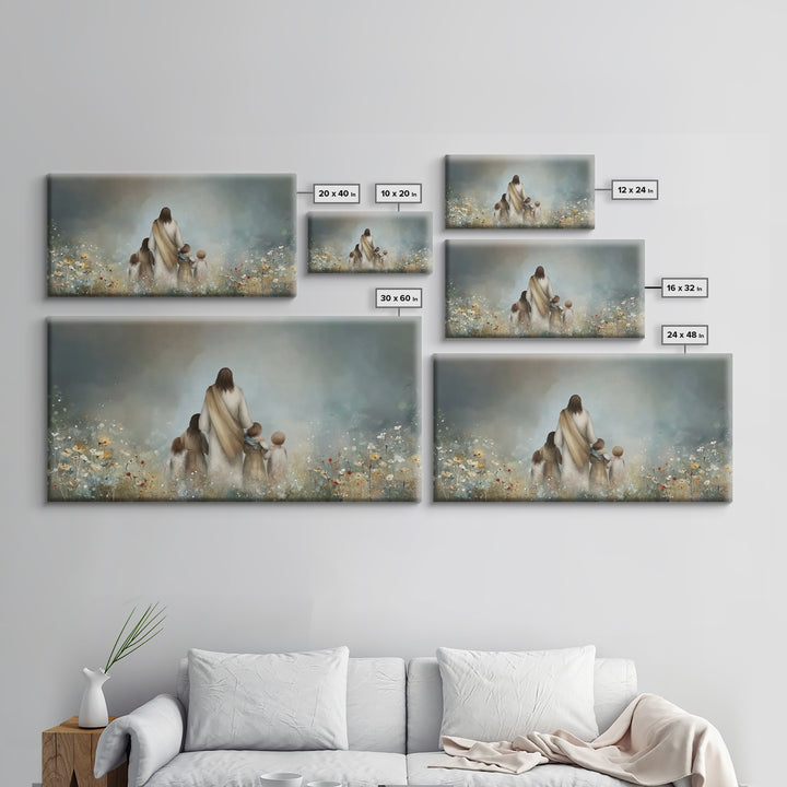 Blossoms Of Grace – Framed Canvas Print – Christian Wall Art – Jesus Painting – Christian Art Canvas – Christian Christmas Art – Christian
