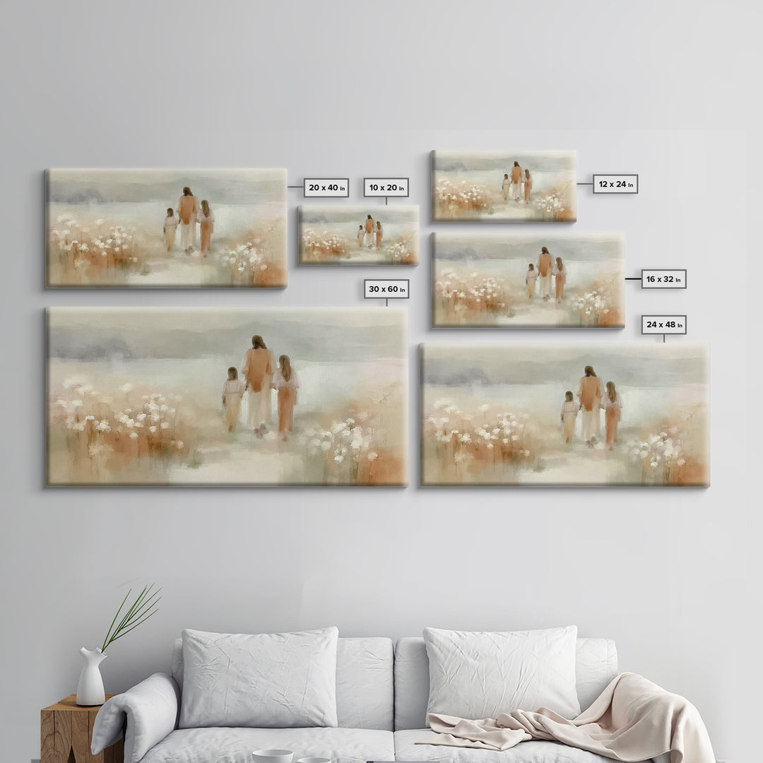 Path Of Mercy – Framed Canvas Print – Christian Wall Art – Christian Art Work – Jesus Painting – Modern Christian Art – Christian Decoratio