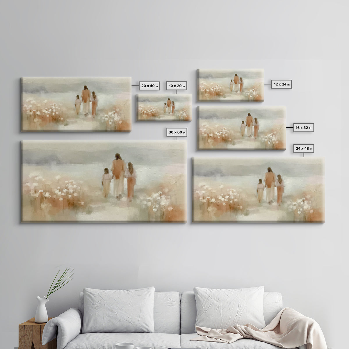 Path Of Mercy – Framed Canvas Print – Christian Wall Art – Christian Art Work – Jesus Painting – Modern Christian Art – Christian Decoratio
