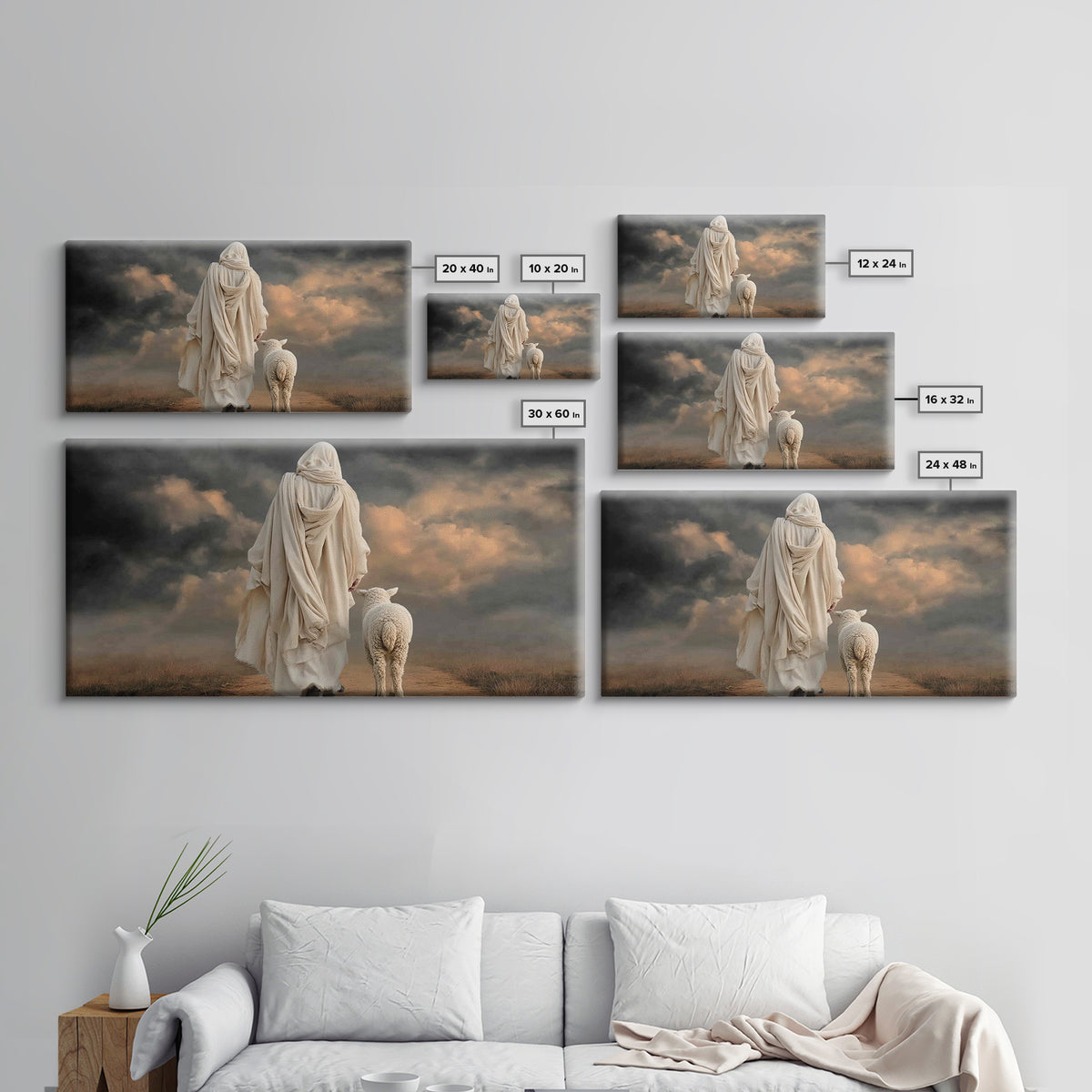 Stormless Guidance – Framed Canvas Print – Christian Wall Art – Jesus Painting – Christian Art Canvas – Christian Christmas Art – Large Chr