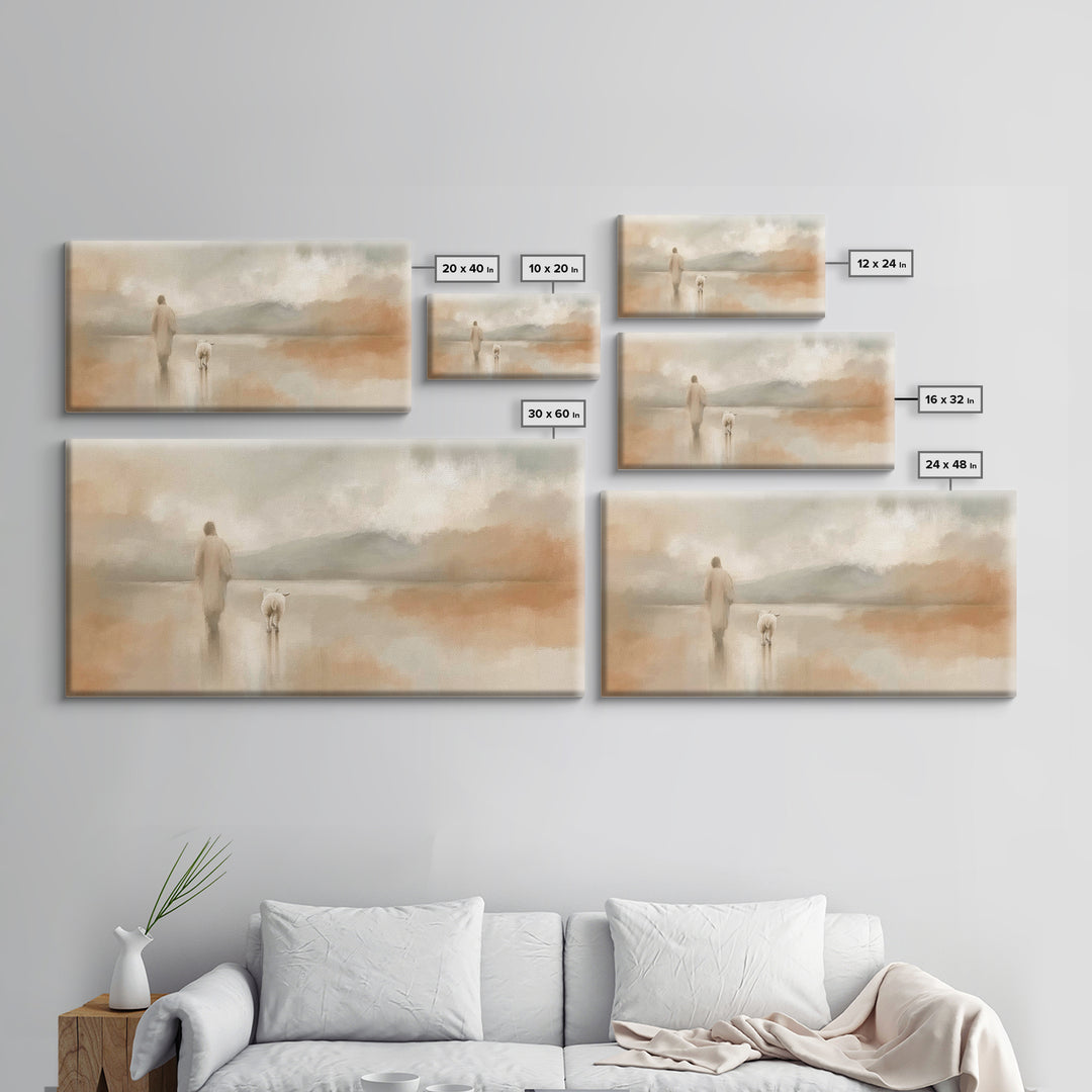 Eternal Light Trail – Framed Canvas Print – Christian Art Print – Jesus Painting – Christian Wall Art – Minimalist Christian Art – Christia