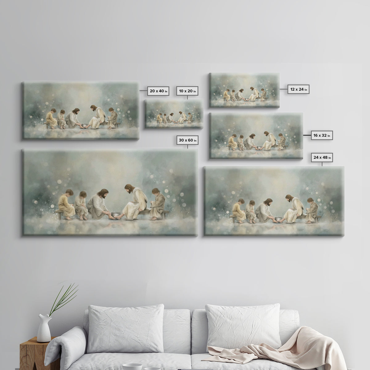 Servant Of Grace – Framed Canvas Print – Christian Wall Art – Jesus Painting – Christian Art Work – Modern Christian Art – Christian Decor