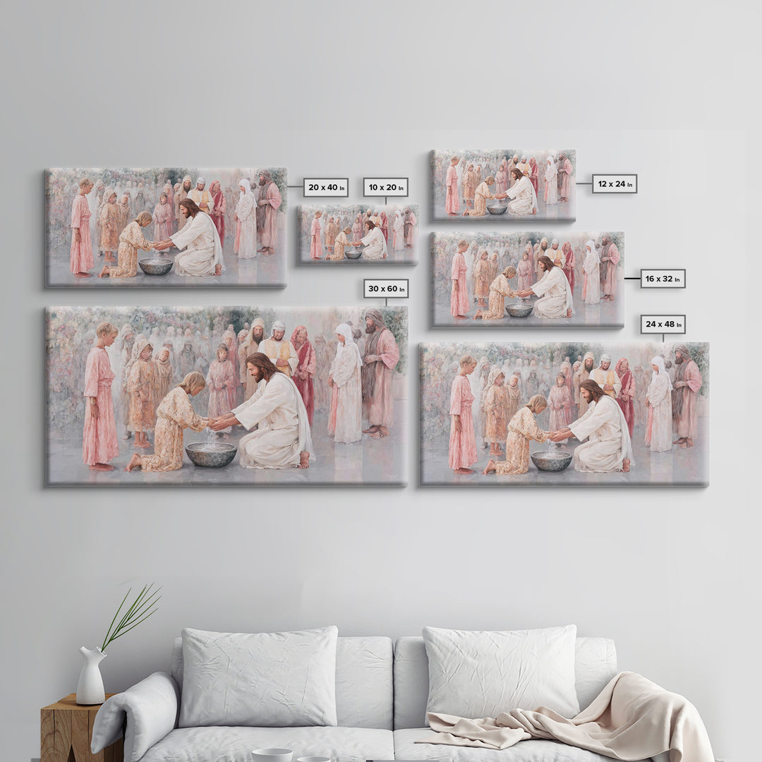 Living Waters – Framed Canvas Print – Christian Art Canvas – Jesus Painting – Christian Art Work – Christian Wall Art – Modern Christian Ar