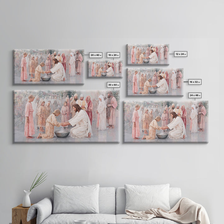 Living Waters – Framed Canvas Print – Christian Art Canvas – Jesus Painting – Christian Art Work – Christian Wall Art – Modern Christian Ar