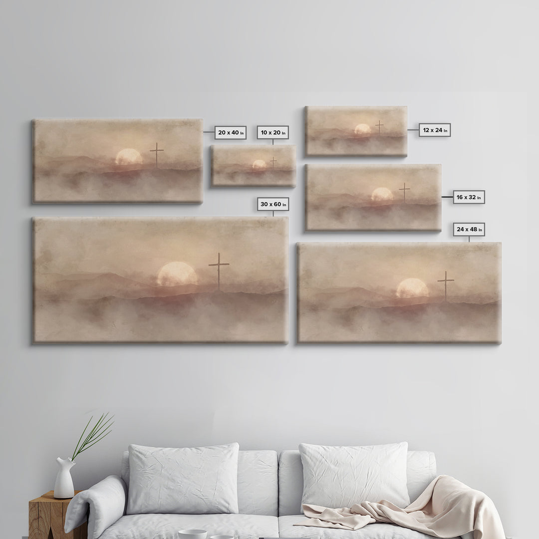 Desert Redemption, Framed Canvas Print, Christian Wall Art, Christian Art Canvas, Christian Art Work, Modern Christian Painting, Christian