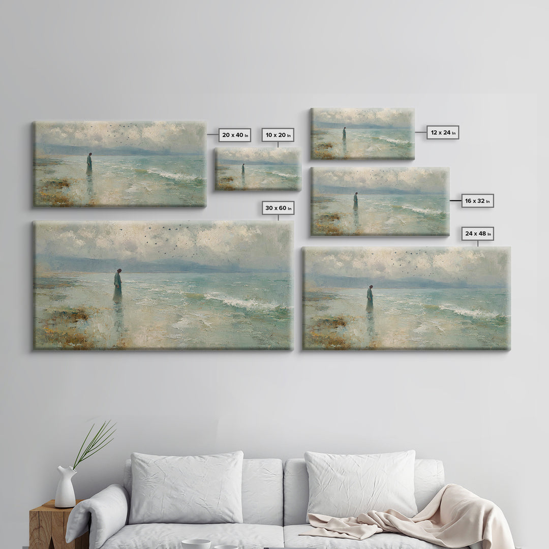 Haven of Peace | Framed Canvas Print | Christian Wall Art | Jesus Canvas Art | Modern Christian Painting | Blue Christian Art | Christian G
