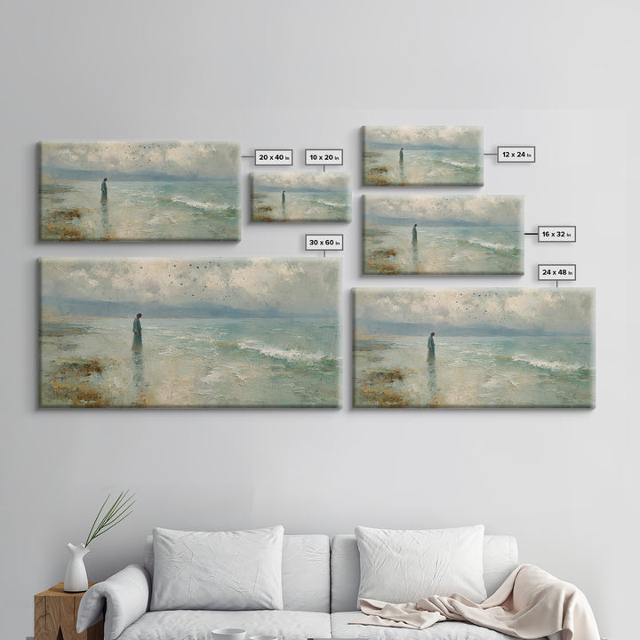 Haven of Peace | Framed Canvas Print | Christian Wall Art | Jesus Canvas Art | Modern Christian Painting | Blue Christian Art | Christian G