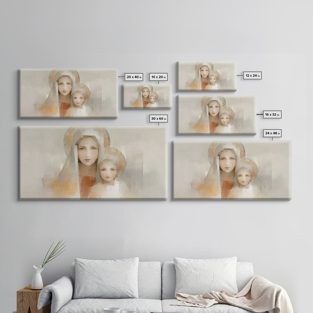 Sacred Reflection – Framed Canvas Print – Jesus Wall Art – Christian Art Canvas – Christian Decor for Home – Subtle Christian Paintings – C