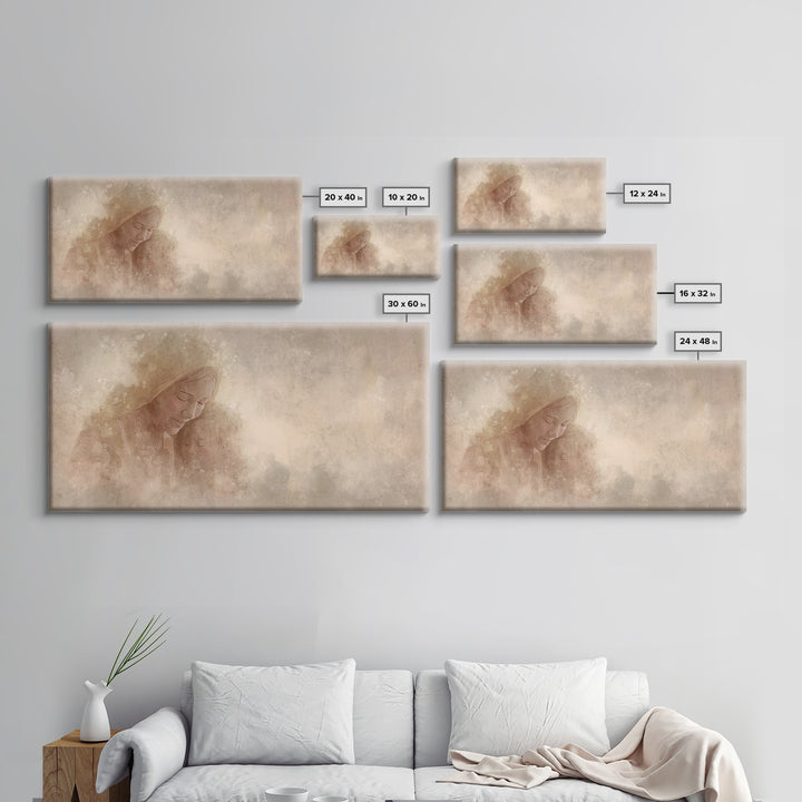 Tender Devotion – Framed Canvas Print – Christian Wall Art – Jesus Painting – Christian Art Canvas – Christmas Art – Large Christian Art