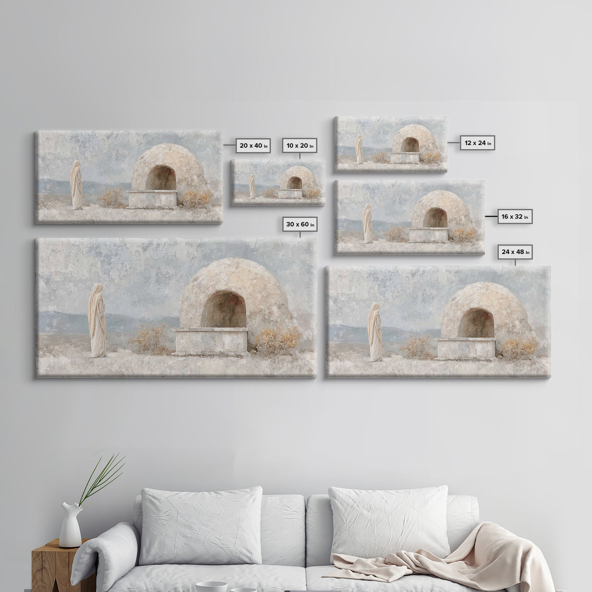Silent Dawn – Framed Canvas Print – Large Christian Art – Christian Art Canvas – Jesus Painting – Christian Wall Art – Christmas Art