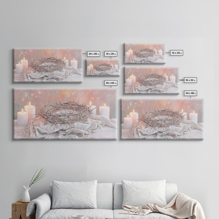 Thorns Of Glory, Framed Canvas Print, Christian Art Canvas, Christian Wall Art, Moody Christian Art, Christian Paintings, Christian Gift Id