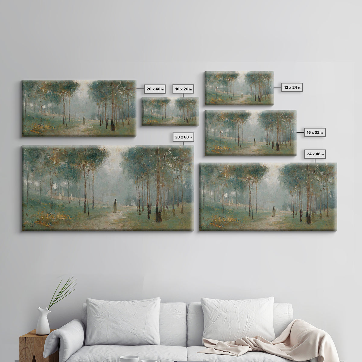 Morning Hope Trail – Framed Canvas Print – Christian Wall Art – Christian Art Canvas – Moody Christian Art – Christmas Art – Art Print