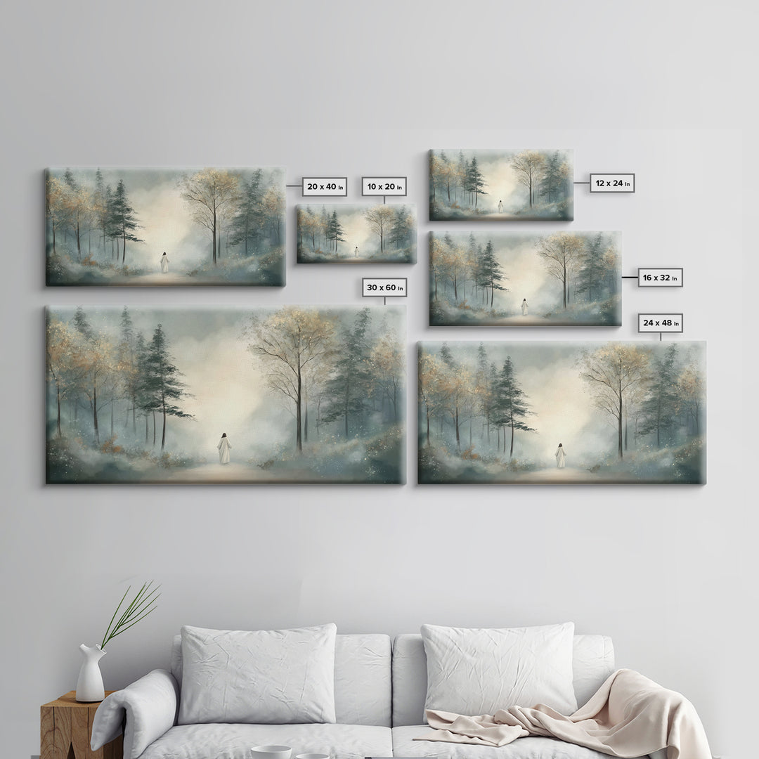 Holy Path Mist – Framed Canvas Print – Christian Wall Art – Christian Art Canvas – Subtle Christian Art – Christian Gift – Christmas Art
