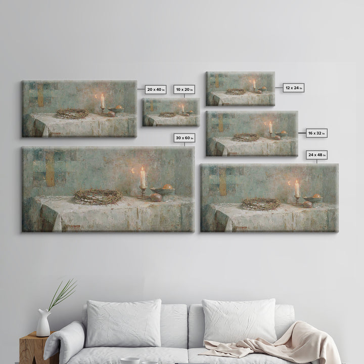 Holy Offering – Framed Canvas Print – Christian Wall Art – Christian Art Canvas – Vintage Christian Art – Christian Art Painting – Christia