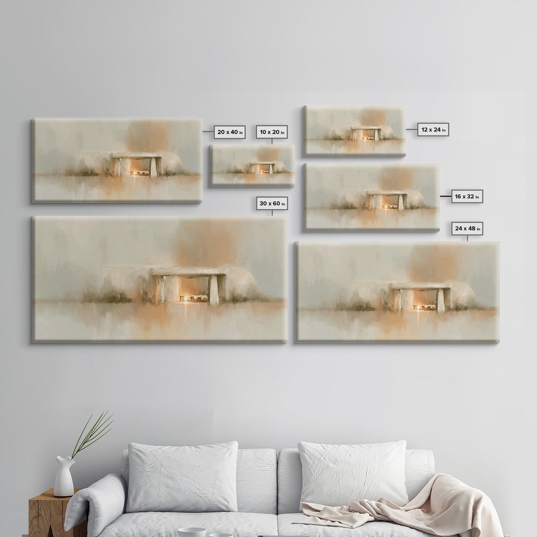 Desert Sanctuary – Framed Canvas Print – Christian Wall Art – Christian Art Canvas – Jesus Painting – Moody Christmas Art