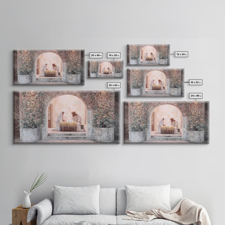 Radiant Nativity – Framed Canvas Print – Christian Christmas Art – Christian Art Canvas – Jesus Painting – Christian Decor For Home