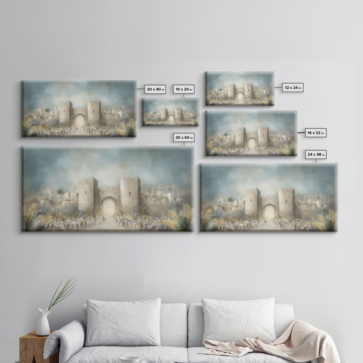 Triumphal Entry – Framed Canvas Print – Christian Art Canvas – Christian Painting – Christian Wall Art – Christian Christmas Decor