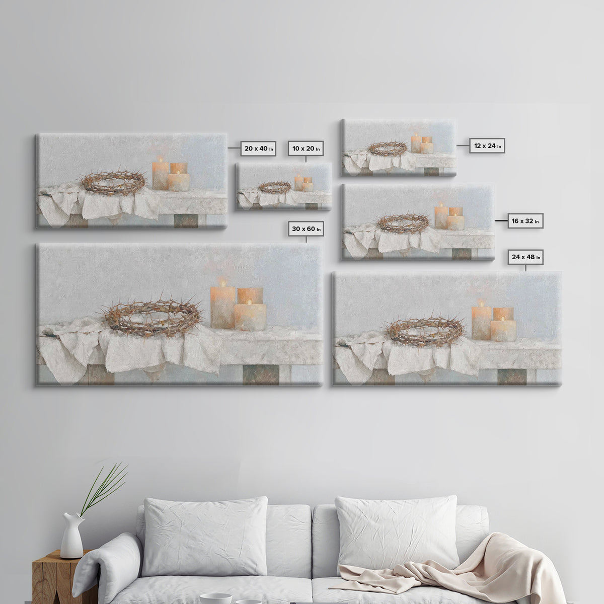 Crown Of Mercy – Framed Canvas Print – Christian Wall Art – Christian Art Canvas – Jesus Painting – Christian Christmas Art