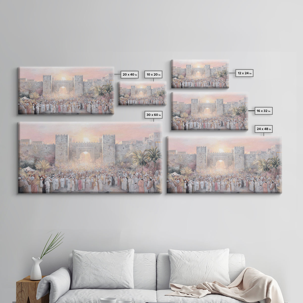 Hosanna Sunrise – Framed Canvas Print – Christian Christmas Art – Christian Art Canvas – Christian Wall Art – Large Christian Painting