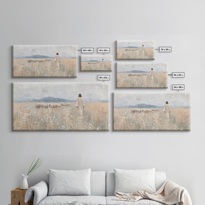 Fields Of Mercy, Framed Canvas Print, Christian Art Print, Jesus Painting, Christian Wall Art, Modern Christian Art, Christian Christmas Ar