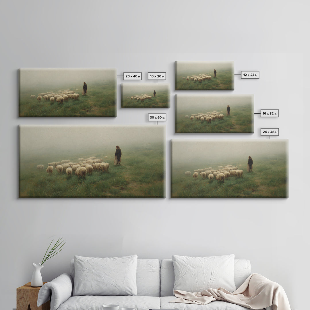 Harvest Of Faith, Framed Canvas Print, Christian Wall Art, Jesus Painting, Christian Art Canvas, Christian Christmas Art, Christian Gift