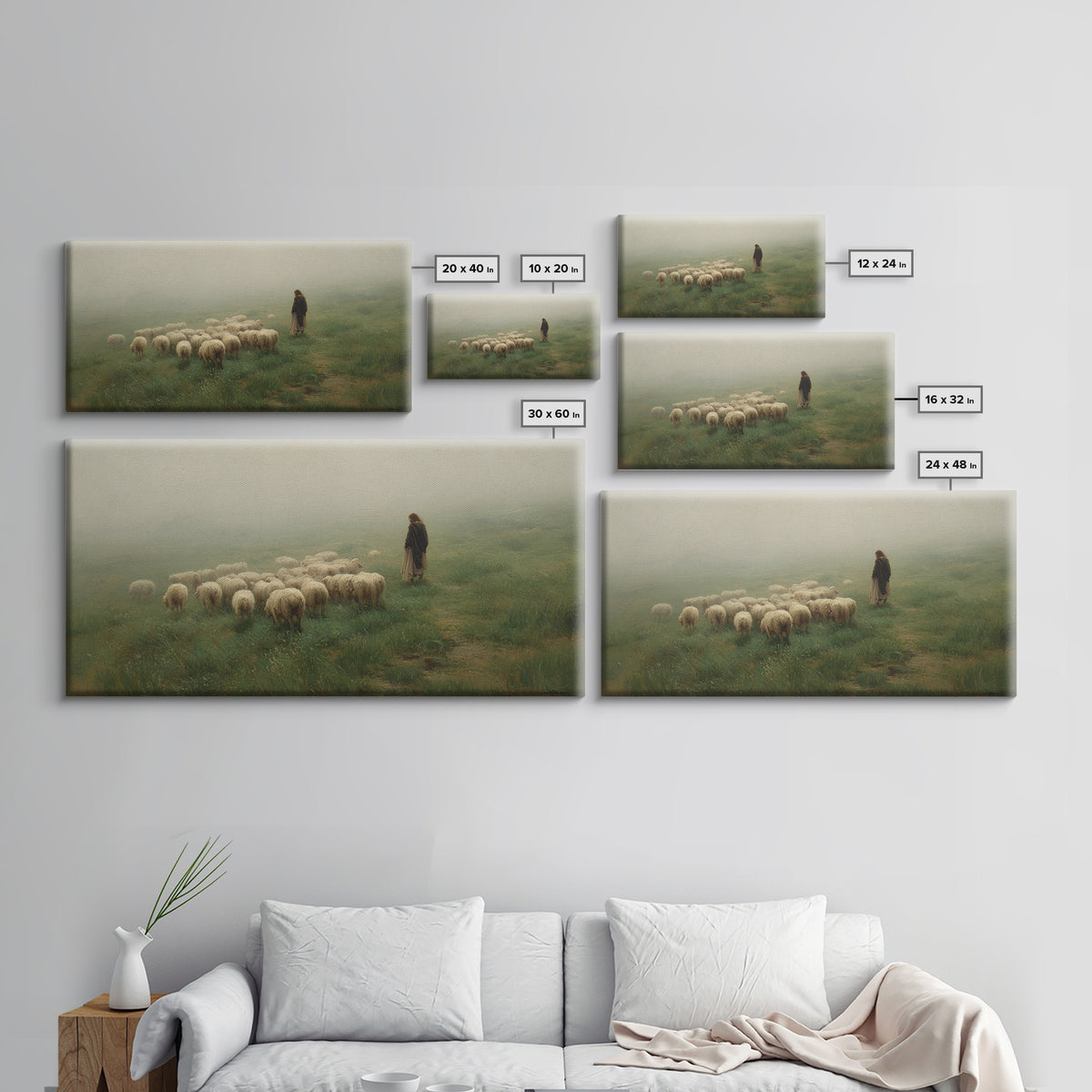 Harvest Of Faith, Framed Canvas Print, Christian Wall Art, Jesus Painting, Christian Art Canvas, Christian Christmas Art, Christian Gift